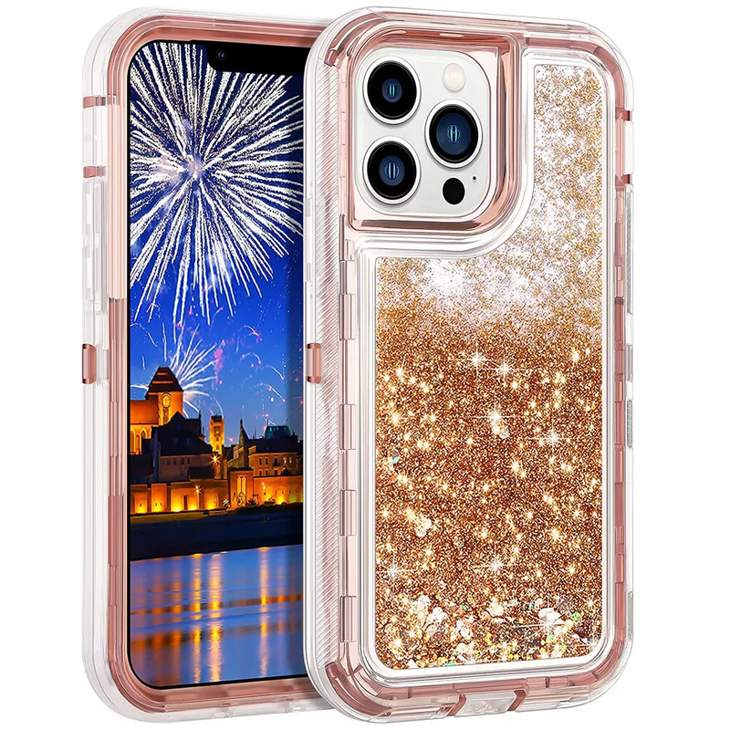 Load image into Gallery viewer, Apple iPhone 11/Pro/Max Glitter Clear Transparent Liquid Sand Watering Case
