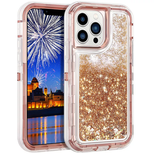 Apple iPhone 11/Pro/Max Glitter Clear Transparent Liquid Sand Watering Case