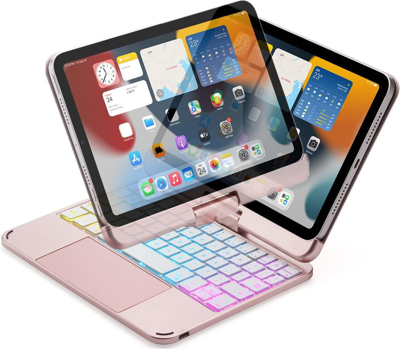 Load image into Gallery viewer, [Magntic Keyboard] Apple iPad Air 6 13&#39;&#39; 6th Gen (2024) 360° Rotating Wireless Touchpad Keyboard Flip Cover Case
