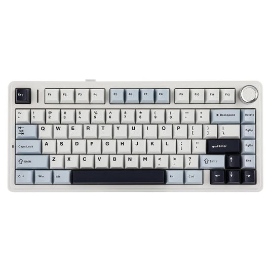 Aula F75 Gasket Mechanical Keyboard, 75% Wireless Hot Swappable Gaming Keyboard with Five-Layer Padding&Knob, Bluetooth/2.4GHz/USB-C, RGB