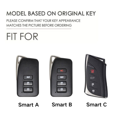 Lexus Aluminum Alloy + PU Leather Car Key Fob Case Cover For ES200, ES300h, RX350h, RX300, NX200, NX260 - i-Station Mobile Phone & Electronic Device Repair and Accessories