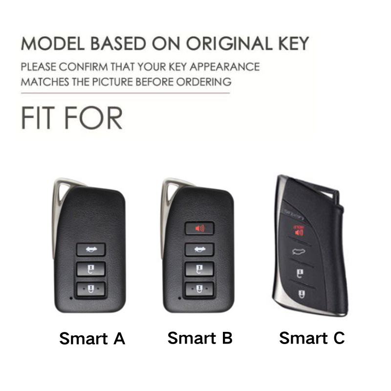 Lexus Aluminum Alloy + PU Leather Car Key Fob Case Cover For ES200, ES300h, RX350h, RX300, NX200, NX260 - i-Station Mobile Phone & Electronic Device Repair and Accessories