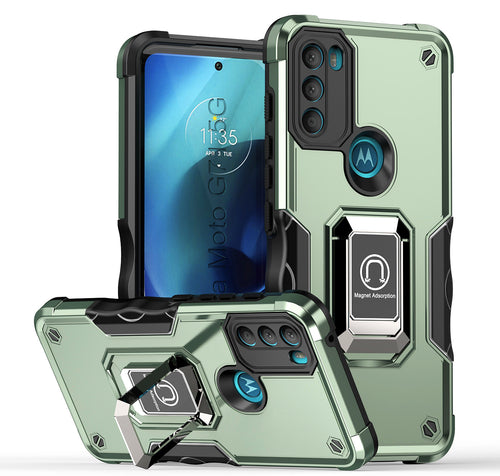 [Built-in Ring Bracket] Motorola Moto Edge X30/Pro Hybrid Soft Silicone Hard PC Shockproof Protection Heavy Duty Series Case