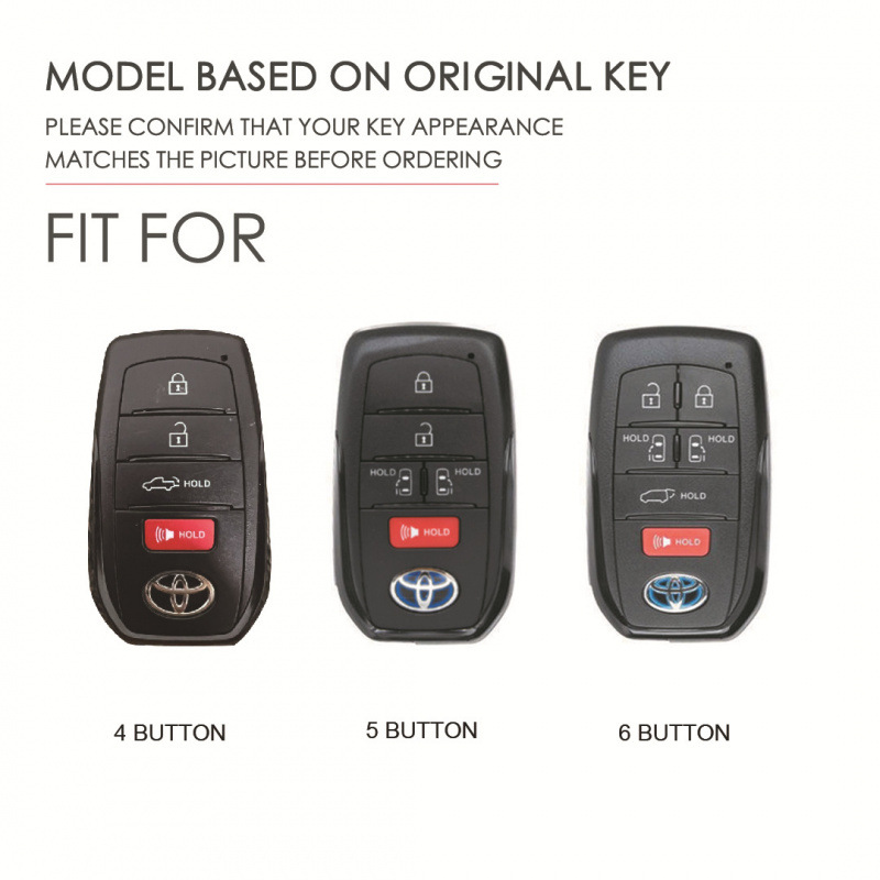Load image into Gallery viewer, Toyota Handcrafted Genuine Leather Car Key Fob Protective Case Cover For Highlander, RAV4, Camry, Sienna, Tacoma, 4Runner, Tundra, Sequoia, Land Cruiser
