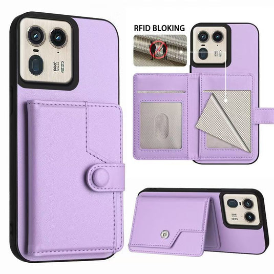 [Built-in Card Slot] Motorola Moto Edge 50/Neo Leather Shockproof Wallet Series Case