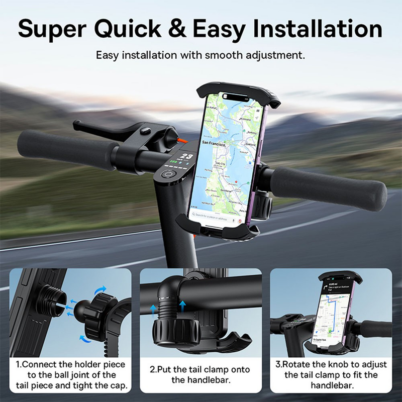 Load image into Gallery viewer, Baseus QuickGo Series Bike Phone Mount-Cluster Black
