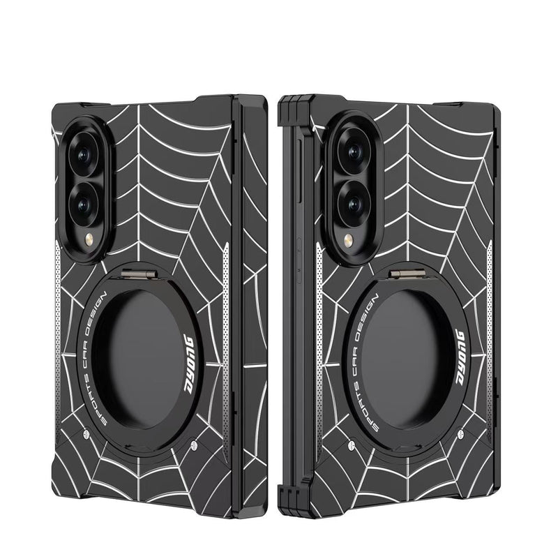 Load image into Gallery viewer, Samsung Galaxy Z Fold8 (SM-F971) Frameless Mecha Metal Spiderman Rotating Magnetic Stand Case
