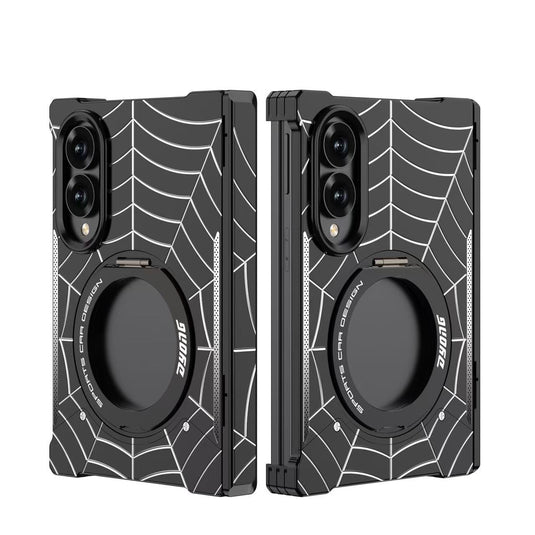 Samsung Galaxy Z Fold8 (SM-F971) Frameless Mecha Metal Spiderman Rotating Magnetic Stand Case
