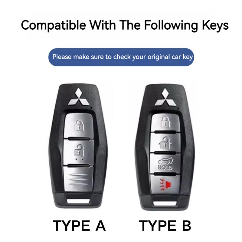 Mitsubishi Zinc Alloy PU Leather Car Key Fob Case Cover For Outlander - i-Station Mobile Phone & Electronic Device Repair and Accessories