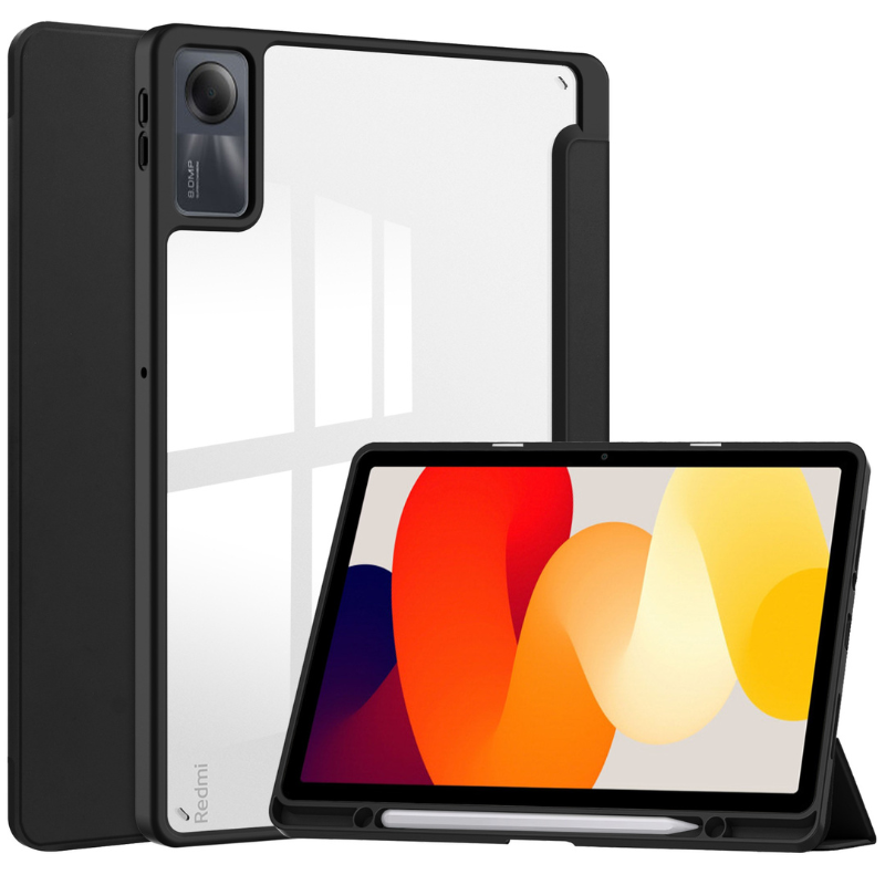 Load image into Gallery viewer, Xiaomi Redmi Pad SE 11’’ 2023 (23073RPBFG) Smart Tri-fold Acrylic Shockproof Case With Pen Slot
