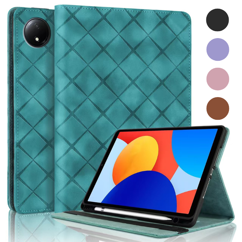 Load image into Gallery viewer, [Built-in Pencil Holder] Xiaomi Redmi Pad SE 8.7’’ (2024) Diamond Pattern Leather Business Case
