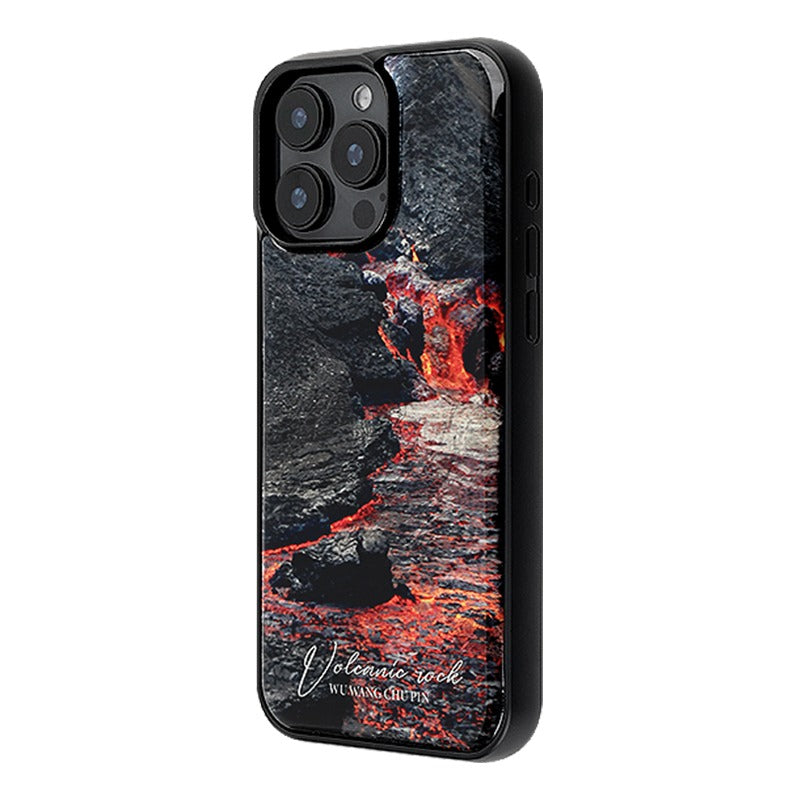 Load image into Gallery viewer, Apple iPhone 16/Pro/ Pro Max Volcanic magma design style with glossy finish Shockproof Fashion Series Case
