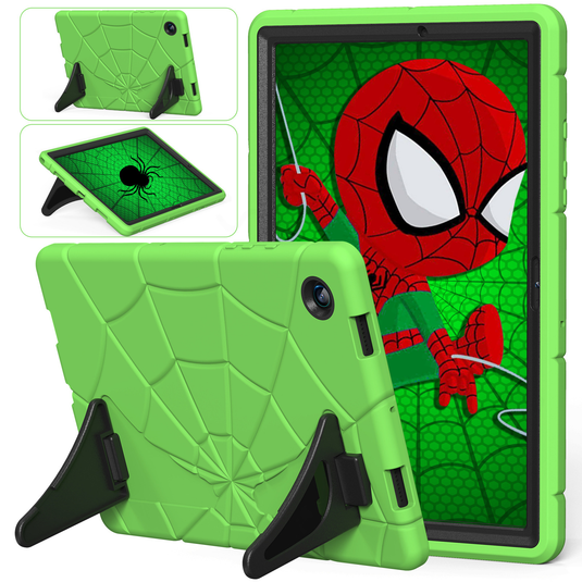 [Built-in Stand] Samsung Galaxy Tab A8 10.5“ (2021) Spiderman Cartoon Kids Full-cover Silicone Shockproof Case
