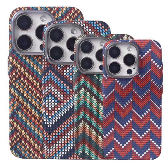 [Magsafe Compatible] Apple iPhone 14/Pro/Pro Bohemian Woven Pattern Shockproof Essentials Series Case