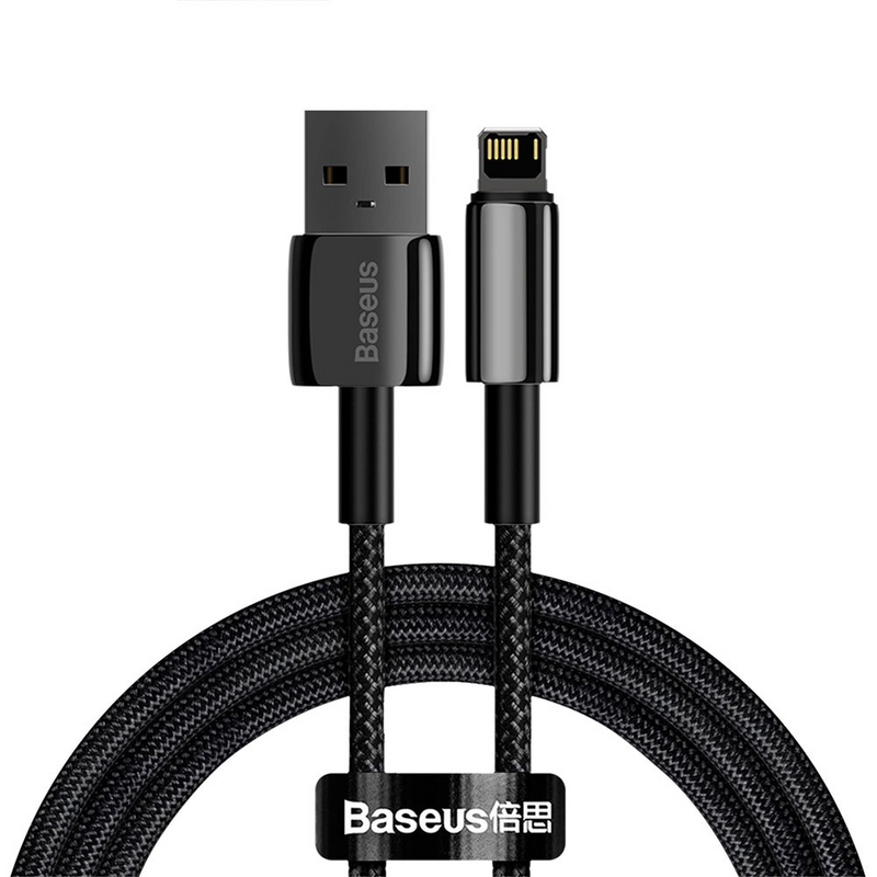Load image into Gallery viewer, Baseus Tungsten Gold Fast Charging Data Cable USB to iP 2.4A 2m
