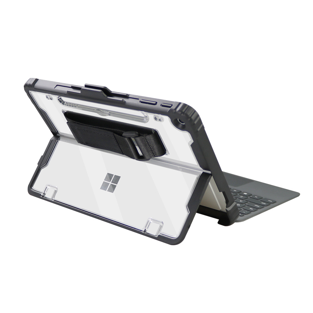 Microsoft Surface Pro 12 (2025) - Transparent Rugged Hard Shell Cover Case With Hand & Shoulder Strap - i-Station Mobile Phone & Electronic Device Repair and Accessories