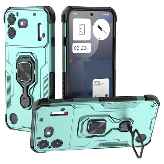 [Built-in Ring Bracket] Nothing Phone (4b) Mecha-style Anti-slip Protective Hard Heavy Duty Series Case
