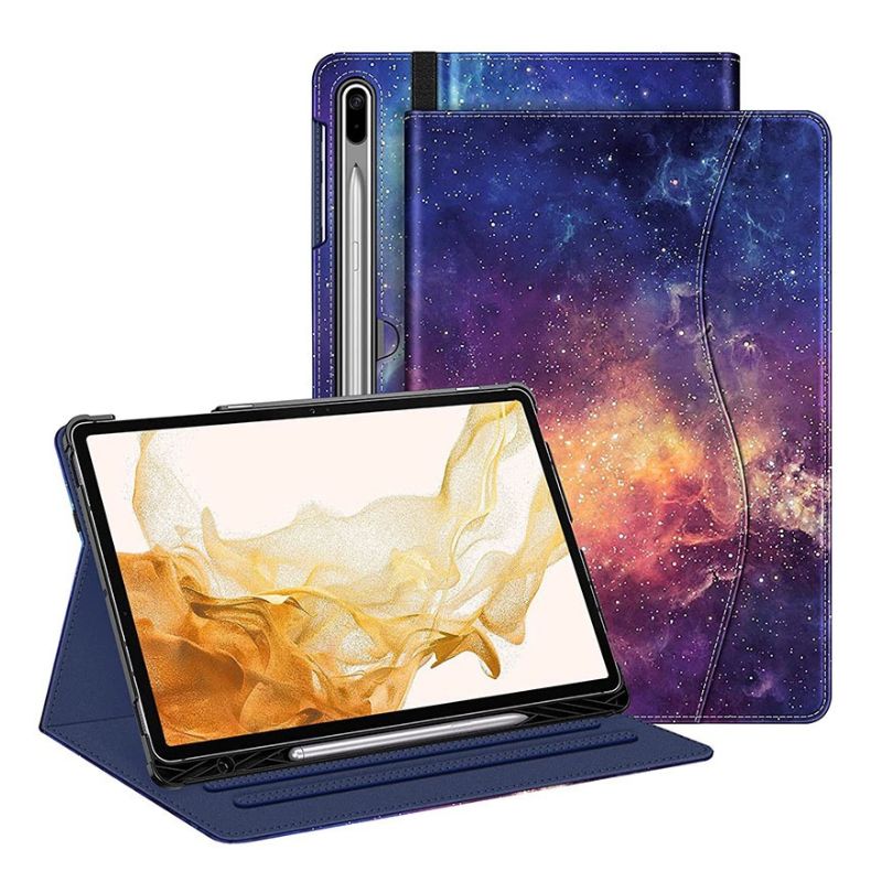 Load image into Gallery viewer, [With Pen Slot] Samsung Galaxy Tab S8 Ultra &amp; S9 Ultra &amp; S10 Ultra 14.6&quot; Multi-angle Flip Cover Stand Series Case
