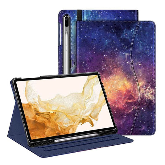 [With Pen Slot] Samsung Galaxy Tab S8 Ultra & S9 Ultra & S10 Ultra 14.6" Multi-angle Flip Cover Stand Series Case