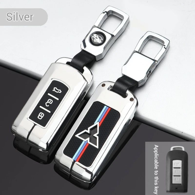 Mitsubishi Zinc Alloy + Silicone Car Key Fob Case Cover For Outlander, Eclipse Cross, ASX, Pajero, Lancer - i-Station Mobile Phone & Electronic Device Repair and Accessories