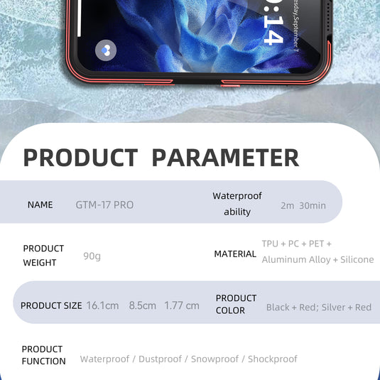 [Magsafe Compatible] [GTM Series][Latest Version] Apple iPhone 17/Air/Pro/Pro Max - Redpepper Shellbox Full Covered Metal Waterproof Heavy Duty Tough Armor Case