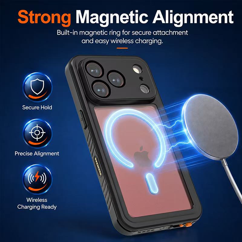 Load image into Gallery viewer, [FS Series][Magsafe Compatible] Apple iPhone 17 / 18 Pro Full Covered Waterproof Heavy Duty Shockproof Armor Case
