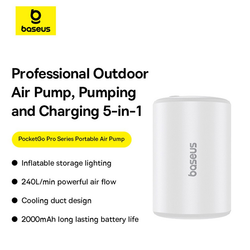 Load image into Gallery viewer, Baseus PocketGo Pro Series Portable Air Pump-Stellar White - i-Station Mobile Phone &amp; Electronic Device Repair and Accessories
