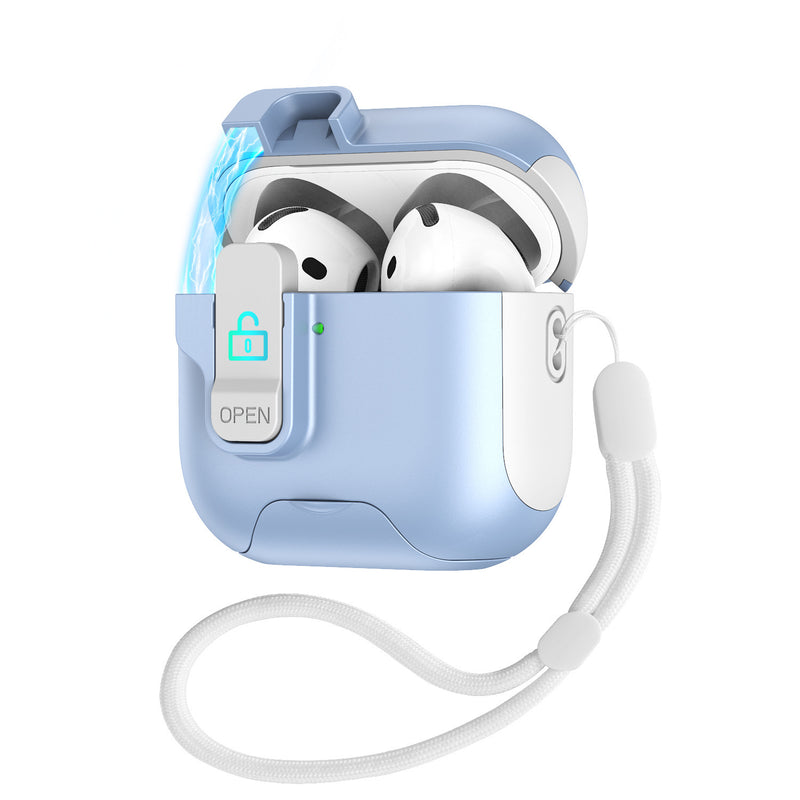 Load image into Gallery viewer, Apple AirPods 4 - Stylish Drop-Proof Case with Secure Lock &amp; Magnetic Lid
