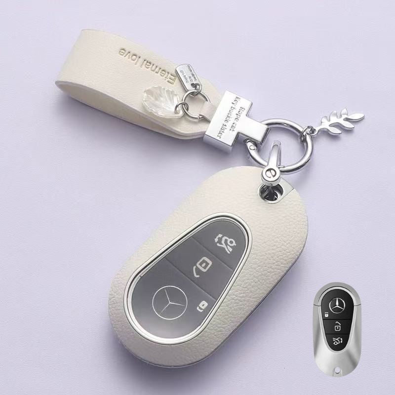 Load image into Gallery viewer, Mercedes Benz Stylish Elegant PU Leather Protection Car Key Fob Case Cover For Benz A, C, E, S-Class, GLC, GLE, GLS, GLS, EQC, EQS
