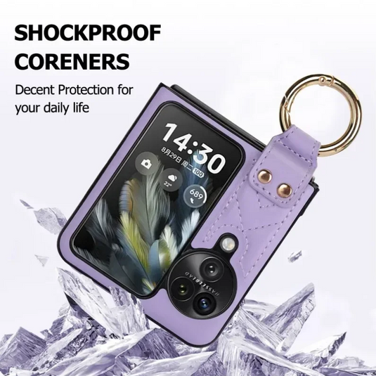 [With Metal Buckle] OPPO Find N3 Flip (PHT110/CPH2519) Leather Luxury Shockproof Essentials Series Case