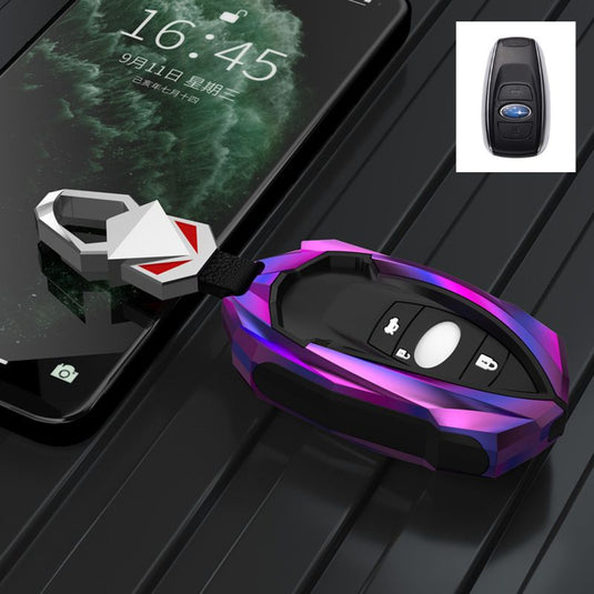 Subaru Mech-style Metal + TPU Full Protection Car Key Fob Case Cover For Outback, Forester, Impreza, WRX, XV, Crosstrek, Legacy