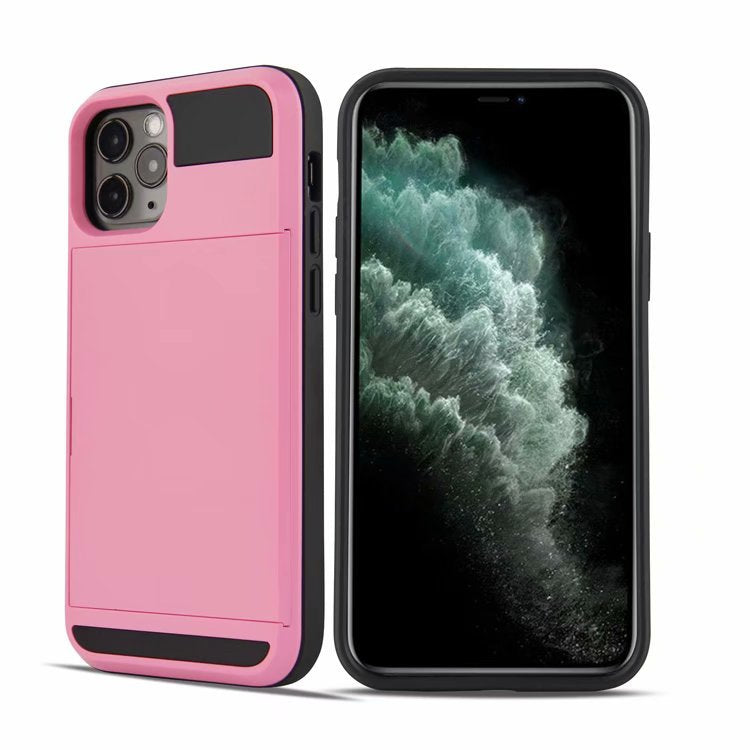 Load image into Gallery viewer, Apple iPhone 7/8/Plus/SE 2020 Slide Card Holder Shock Proof Armor Heavy Duty Case
