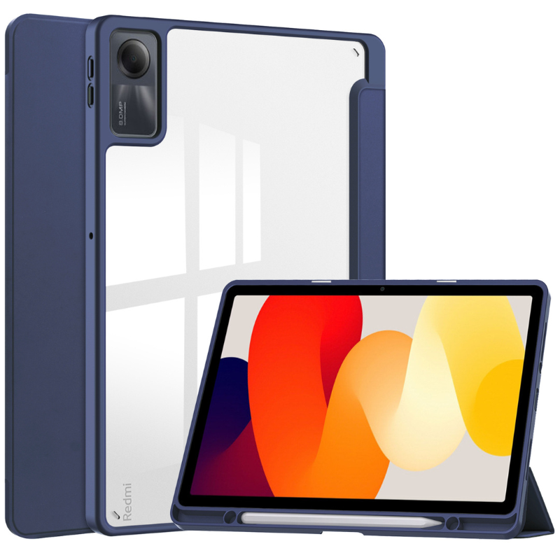 Load image into Gallery viewer, Xiaomi Redmi Pad SE 11’’ 2023 (23073RPBFG) Smart Tri-fold Acrylic Shockproof Case With Pen Slot
