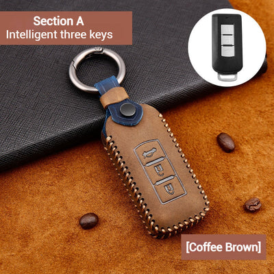 Mitsubishi Genuine Leather Full Protection Smart Key Fob Case Cover For Outlander, ASX, Pajero Sport, Eclipse Cross - i-Station Mobile Phone & Electronic Device Repair and Accessories