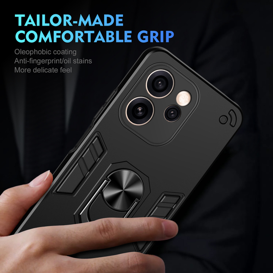 [Built-in Metal Ring Kickstand] OPPO A6 Pro 5G (CPH2781) - Shockproof Heavy Duty Case - i-Station Mobile Phone & Electronic Device Repair and Accessories