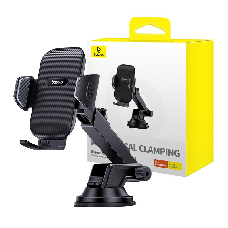 Load image into Gallery viewer, Baseus UltraControl Go Series Clamp-Type Phone Holder (Suction Cup Version) - Cluster Black - i-Station Mobile Phone &amp; Electronic Device Repair and Accessories
