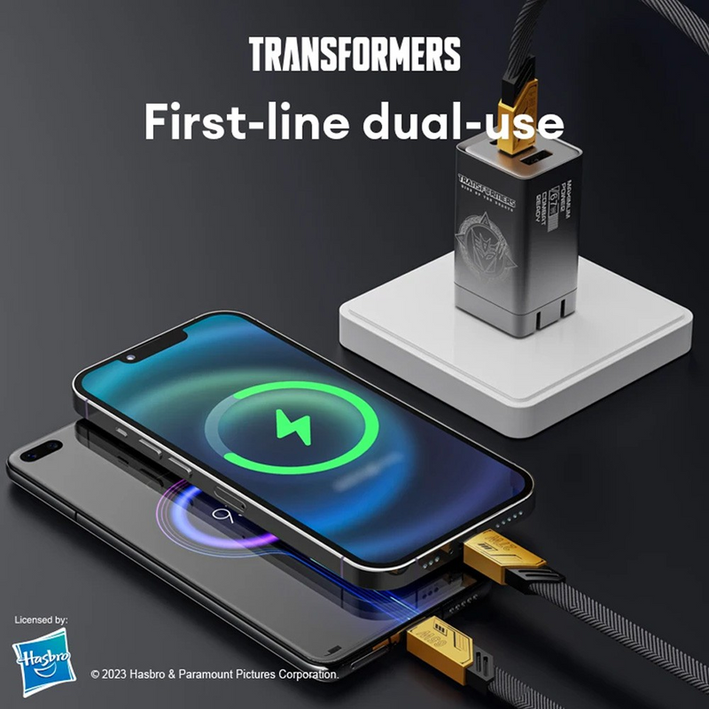 Load image into Gallery viewer, Transformers TF-A09 Braided Two-in-One Magnetic Charging Cable
