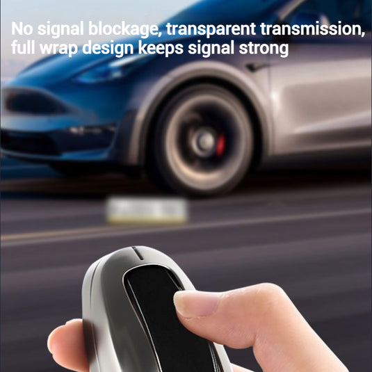 Tesla Full Aluminum Alloy + TPU Film & PU Leather Cover Car Key Fob Case for Model S, Model X - i-Station Mobile Phone & Electronic Device Repair and Accessories