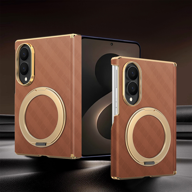 Load image into Gallery viewer, Samsung Galaxy Z Fold8 (SM-F971) - Premium Electroplated Business Magnetic Stand Case with Hinge Protection

