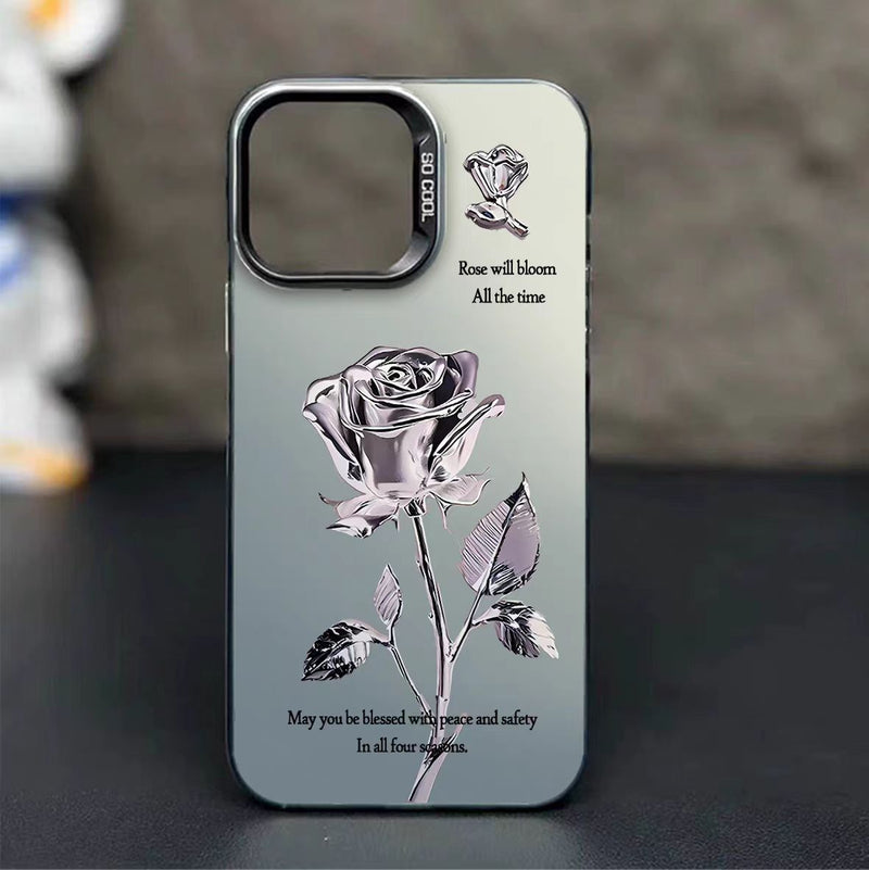 Load image into Gallery viewer, Apple iPhone 12/Pro/Pro Max 3D Rose Full-cover Silicone BlingBling Series Case
