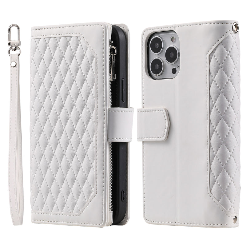 Load image into Gallery viewer, [With Card Slot] Apple iPhone 16/Pro/Pro Max/Plus Zippered Leather Flip Wallet Series Case
