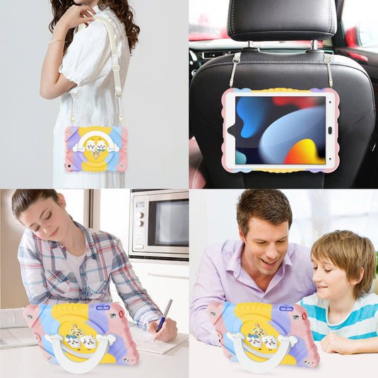 [With Shoulder Strap][Built-in Stand] Apple iPad 10/11'' 10/11th Gen (2022/2025) Cartoon EVA Kids-friendly Shockproof Case