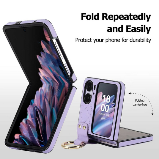 [With Metal Buckle] OPPO Find N3 Flip (PHT110/CPH2519) Leather Luxury Shockproof Essentials Series Case