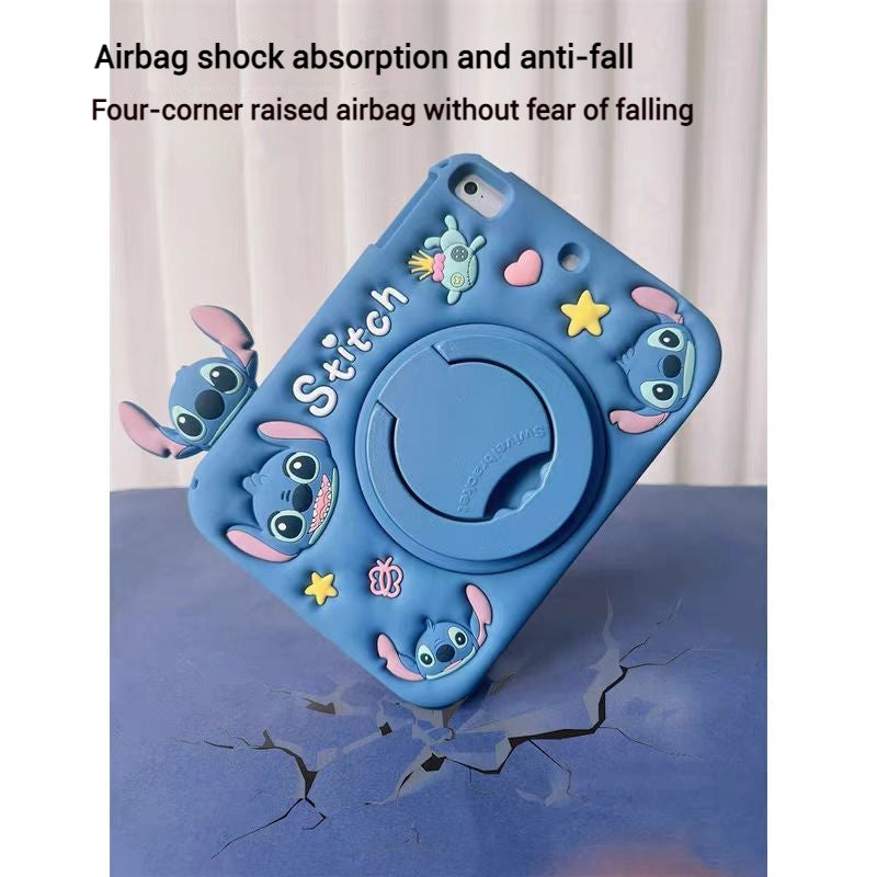 Load image into Gallery viewer, [Built-in Ring Holder][With Pen Slot] Xiaomi Redmi Pad 10.61’’ (2022) Stitch Cartoon Silicone Anti-Drop Protective Case
