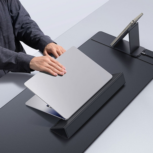 Baseus MagPro Series II Smart Desk Mat (with Wireless Charger)-Cosmic Black - i-Station Mobile Phone & Electronic Device Repair and Accessories