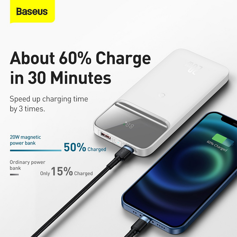 Load image into Gallery viewer, Baseus Magnetic Wireless Fast Charging Power Bank 10000mAh 20W PPCX010202
