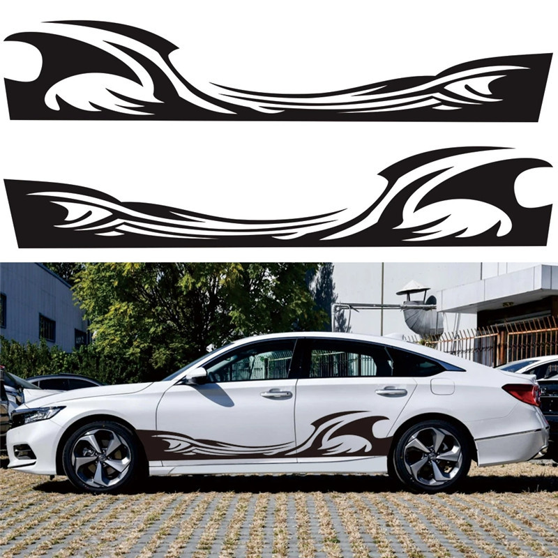 Load image into Gallery viewer, Universal Car Side Sticker Flame Graphics Car Body Side Waterproof Sticker Flame Racing Sports Stripe Decal - i-Station Mobile Phone &amp; Electronic Device Repair and Accessories
