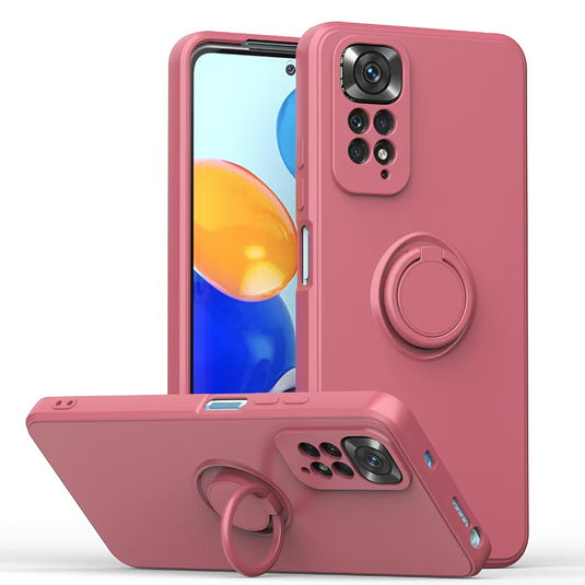 [Built-in Stand] Xiaomi Redmi Note 8/Pro/T Liquid Silicone Drop-Proof Stand Series Case