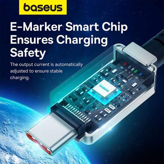 Baseus Unbreakable Series Fast Charging Data Cable Type-C to Type-C 100W 2m Compatible for iPhone 15 16 Series