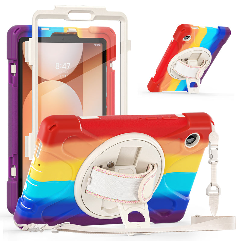 Load image into Gallery viewer, Samsung Galaxy Tab A11  (2025) 8.7&quot; - Heavy Duty 360 Degree Rotate Stand Hand Strap Case With Shoulder Strap

